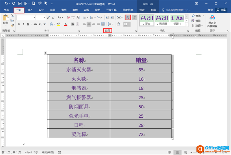 点击排序功能