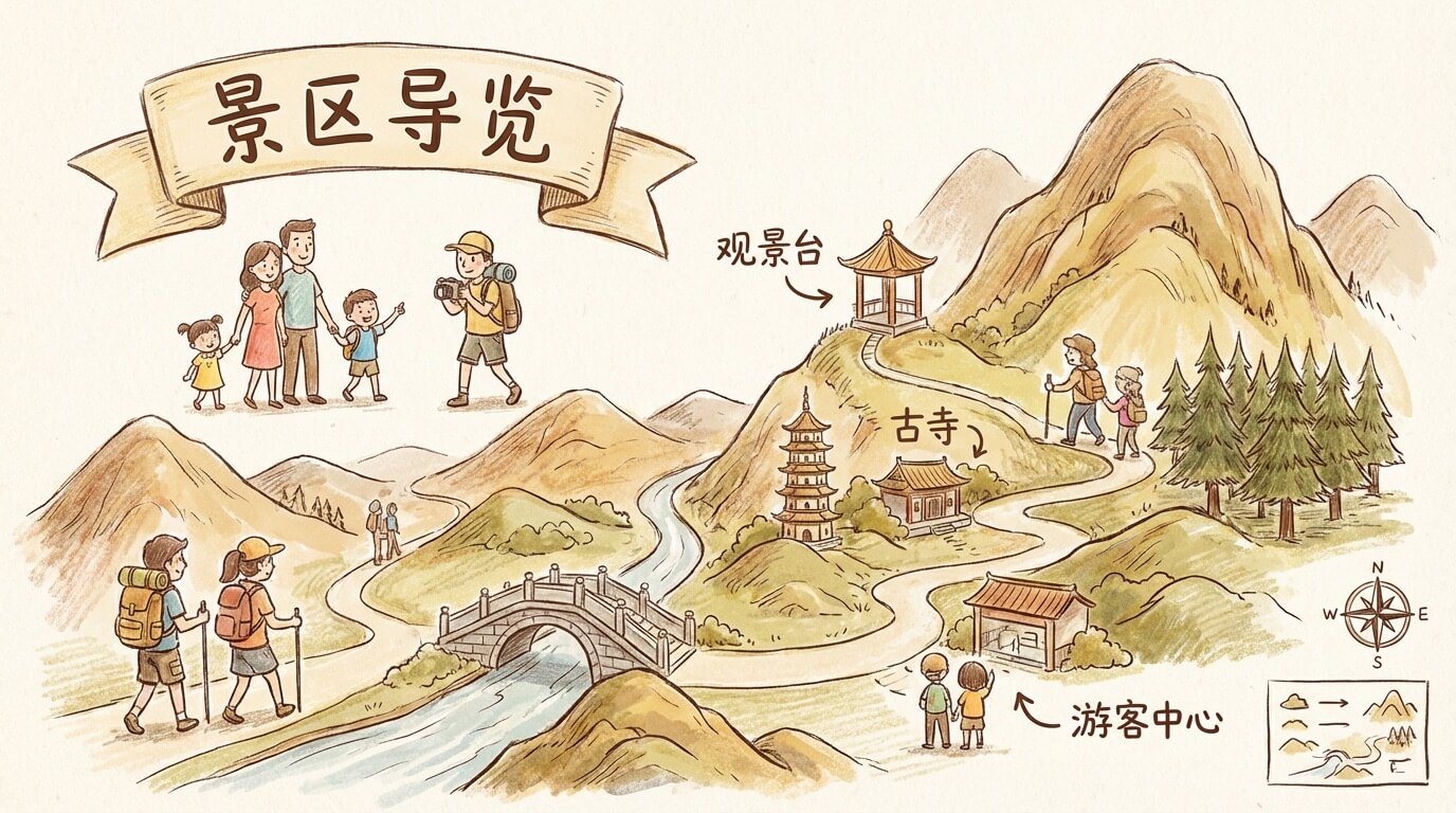 景区导览场景配图